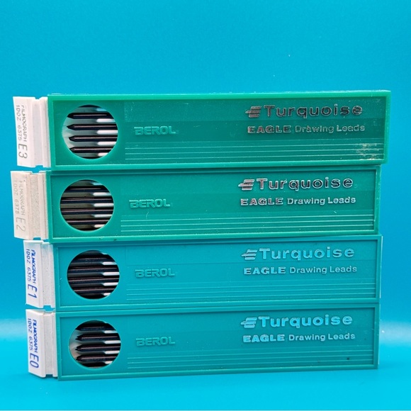 Vintage Berol Eagle Turquoise Filmograph Leads Set E0 E1 E2 E3 NOS Drafting - Picture 6 of 15